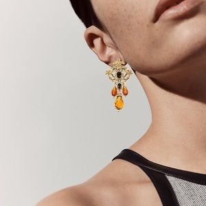 French Courtly Gemstone Earrings
